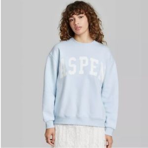 Wild Fable Pale Blue Aspen Oversized Crewneck